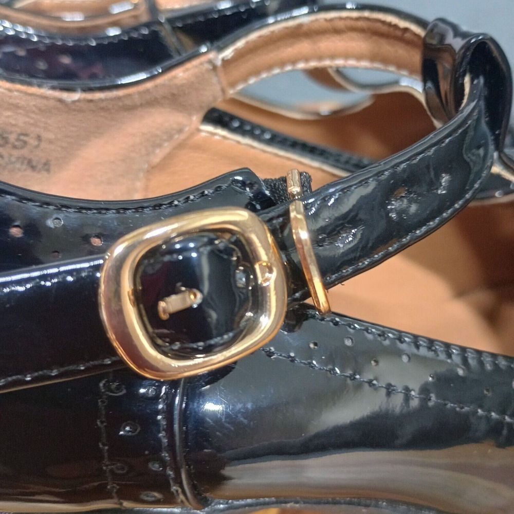 DADAWEN Womens Leather Classic T-Strap Platform Chunky Mary Jane Sz‎ 9.5 Goth - Picture 13 of 16